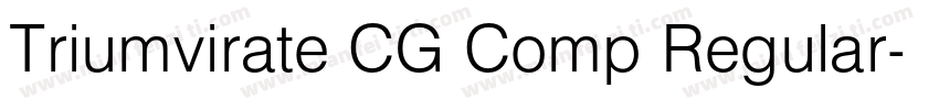 Triumvirate CG Comp Regular字体转换